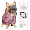 thumbnail image 3 of Honeii Glittering Pink Bathtub Print Small Dog Hoodies Pet Hooded Sweatshirts Fall Winter Puppy Cat Sweaters Warm Clothes for Small Dogs Outfits Costume-Medium, 3 of 7