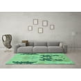 thumbnail image 3 of Ahgly Company Machine Washable Indoor Rectangle Abstract Turquoise Blue Modern Area Rugs, 5' x 8', 3 of 4