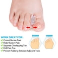 thumbnail image 6 of 10 Pack Gel Bunion Corrector and Toe Spacers Separators and Straightener Orthotics (4/10''Thick) for Sports Activities, for Men and Women Overlapping Toes, Bunion Pain Relief, 6 of 10