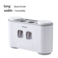 thumbnail image 2 of Yuarrent Juego de soporte para de dientes, dispensador automático multifunción, a prueba de polvo, montado en la pared, accesorios de Almacenamiento y organización del hogar Gris, 2 of 6