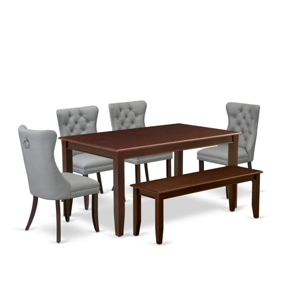 East West Furniture 6 Piece Dining Set