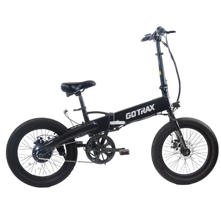 GoTrax - F1 Folding Ebike w/ 25 mile Max Operating Range and 20 MPH Max Speed - Black