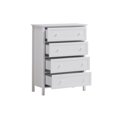 thumbnail image 2 of ACMW Iolanda 4 Tiroirs Commode en Bois en Blanc, 2 of 3