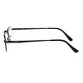 thumbnail image 3 of Mens Pocket Clip Arm Spring Hinge Rectangular Metal Rim Reading Glasses 1.0 Gunmetal, 3 of 4