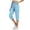 Sky Blue, variant on Cargo Capri Pants for Women Casual Summer Drawstring Elastic Waist Quick Dry Hiking Capris with Pockets, M