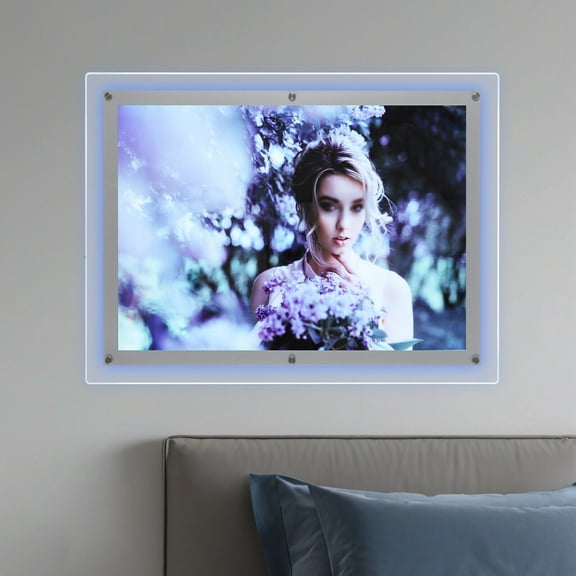 Corded Electric Clear Led Light Box, Led Light Sign Holder, Led Light Advertising Display Frame