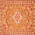 thumbnail image 1 of Ahgly Company Indoor Square Medallion Orange Traditional Area Rugs, 7' Square, 1 of 1