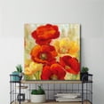 thumbnail image 2 of Red & Gold Poppies I Gallery-Wrapped Canvas Wall Art, 16x16, 2 of 5