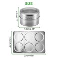 thumbnail image 4 of 6pcs Magnetic Spice Jars Portable Stainless Steel Spice Jars，Seasoning Can，Seasoning Jars Seasoning Can Storage Containers Set, 4 of 9
