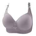 thumbnail image 2 of Cmfcve Women's Plus Size Bra Comfortable High Elasticity Lace Underwear Breathable Wireless Gathering Bra, 2 of 5