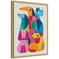 thumbnail image 4 of Kate and Laurel Framed Canvas Wall Art Print Modern Abstract Dogs by Rachel Lee, 18 x 24 Sylvie Natural Frame, Modern Contemporary, Abstract Art for Wall Decor, 4 of 8