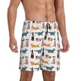 thumbnail image 2 of Kdxio Dogs Pug Print Mens Sleep Shorts Bottoms Soft Comfy Pajama Wear Pants with Drawstring Pockets, 2 of 5