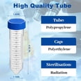 thumbnail image 2 of Biologix 50ml Polypropylene Centrifuge Tubes, Racked Package Test Tubes, Flat Seal Conical 50ml Vials, Sterilisation, RNase & DNase Free, 25/Rack, 2 of 7