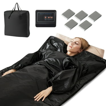 Gymax Infrared Sauna Blanket w/ Sleeves Wraps 90-180°F Temp Range 30-90Min Timer
