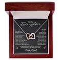 thumbnail image 2 of To My Daughter from Dad Necklace Love Dad Gift Heart Pendant Jewelry Christmas Birthday Graduation, 2 of 5