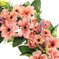thumbnail image 4 of BRILLAR Corona de flores artificiales de 18 "para decoración del hogar - Naranja, 4 of 5