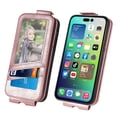 thumbnail image 3 of ELEHOLD for iPhone 14 Pro Max Case PU Leather Flip Wallet Purse with Zipper Pocket Card Holders Kickstand Magnetic Clasp Lightweight Shockproof Business Wallet Cover for Men Women,rosegold, 3 of 7