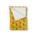 thumbnail image 2 of Birds Soft Flannel Fleece Throw Blanket, Summer Pattern with Toucan and Palms Exotic Wildlife, Cozy Plush for Indoor and Outdoor Use, 50" x 60", Earth Yellow Orange, by Ambesonne, 2 of 5