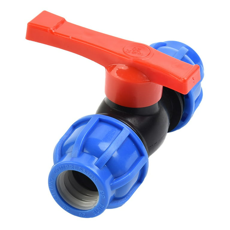 Valve à bille à connexion rapide pour tuyau d'eau en polyéthylène, 20 mm,  25 mm, 32 mm, 40 mm, 50 mm, 63 mm, connecteur de valve rapide pour tuyau