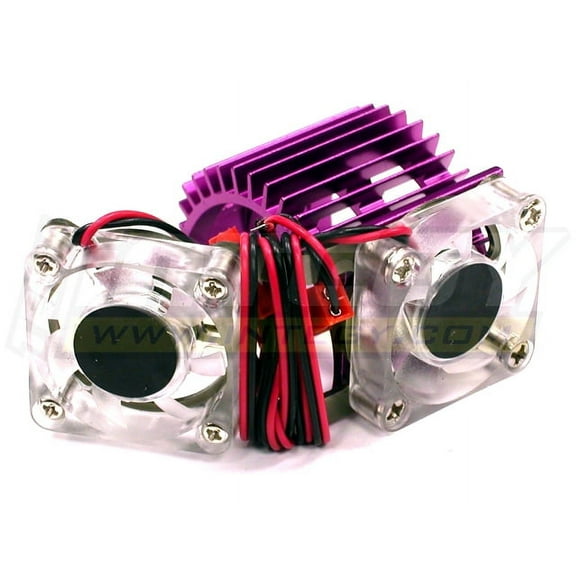 Integy RC Toy Model Hop-ups C23251PURPLE Twin Cooling Fan Heatsink for 540/550 Size Motor w/ 36mm O.D.