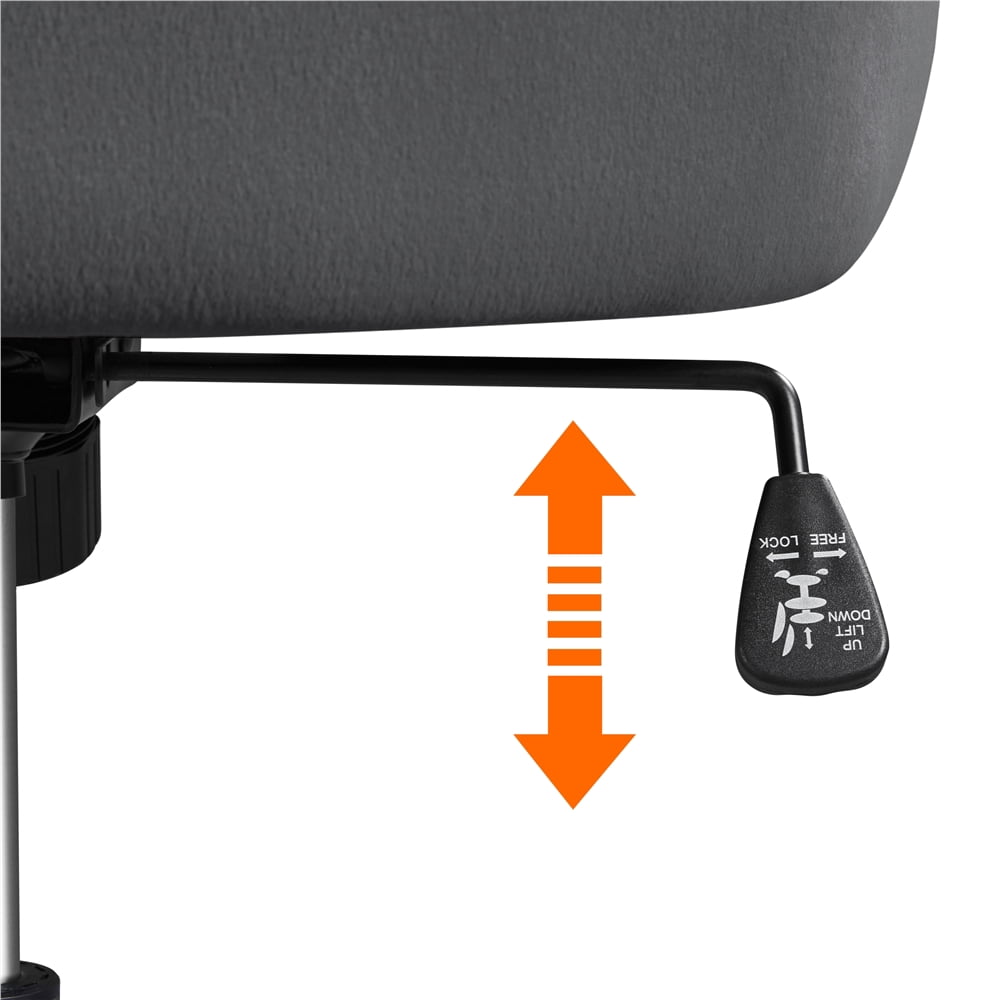 Yaheetech Adjustable Velvet Desk Chair for Home Office,Gray