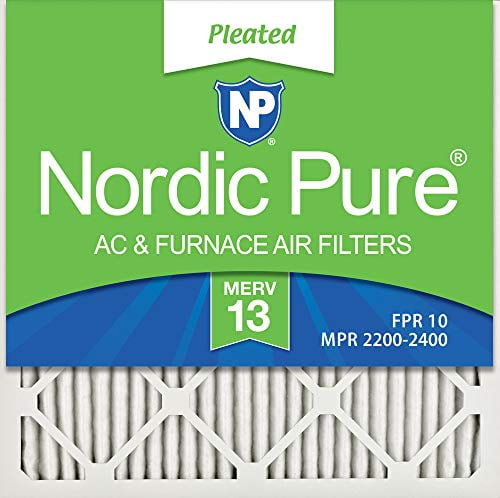 Nordic Pure 13x25x1 MERV 13 Tru Mini Pleat AC Furnace Air Filters 4 Pack