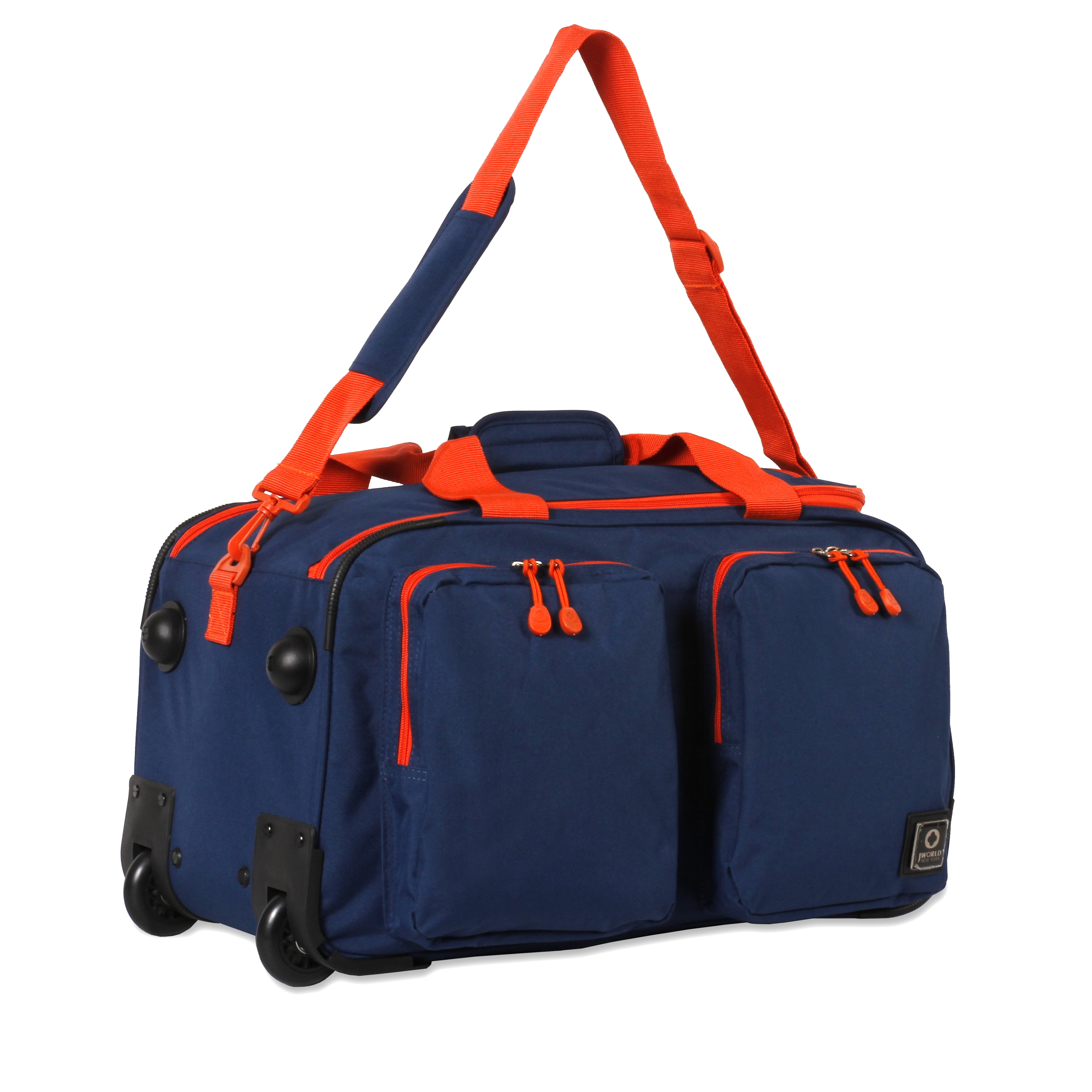 J World Duane Rolling Duffle Bag, Navy