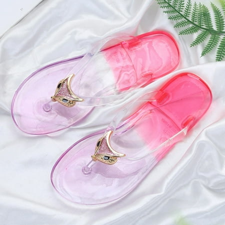 

B91xZ Womens Flip Flops Women Shoes Slip Toe Slippers Soft Soles Can Be Used For Indoor Slippers Fashion Beach Size 7