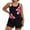 #070-Red, variant on Roncen Women's Plus Size Swim Romper One Piece Swimsuits Modest Bathing Suit with Pockets