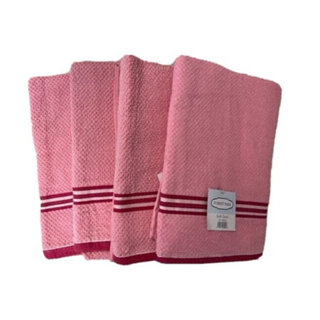 Set of 4 Oversized Popcorn Bath Towels  Pink