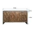thumbnail image 7 of Accent Cabinet Farmhouse Style 4 Door Wooden Cabinet Sideboard Buffet Server Cabinet Storage Cabinet, for Living Room, Entryway, Kitchen and Dining Room, Antique Natural Wood, 7 of 7
