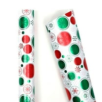 118" Christmas Wrapping Paper Roll, 80 Gsm Thick Festive Gift Wrap - Large 3M Roll, Fully Recyclable, Reversed White Guide for Easy Cutting, Ideal for Christmas, Weddings, Anniversaries