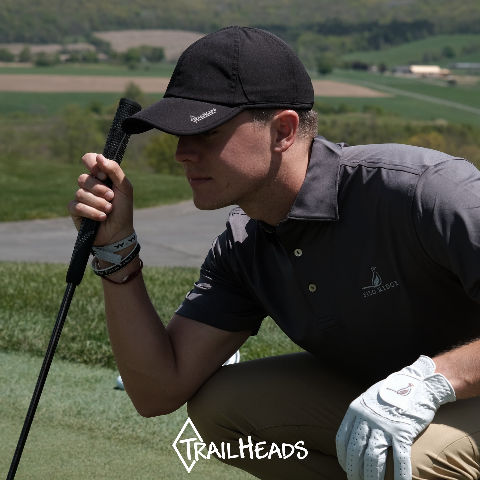 Men’s UV Protection Running Hat - black
