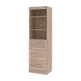 thumbnail image 1 of Bestar Pur 25W Storage Unit with 3 Drawers in rustic brown, 1 of 8