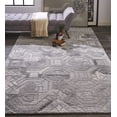 thumbnail image 2 of Feizy Asher Transitional Distressed, Gray/Ivory/Taupe, 5' x 8' Area Rug Sheen Fade Resistant Industrial Geometric Design Carpet for Living Dining Bed Room, 2 of 7