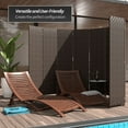 thumbnail image 6 of Red Lantern 6 ft. Tall Woven Fiber Outdoor All Weather Room Divider - 4 Panel - Dark Brown, 6 of 8