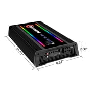 Taramps The Big Boss 5 Bass Black Monoblock RGB Effects 0.5~2 Ohms 5000 Watts Rms Multi-Impedance Digital Amplifier Car Audio System, LED Monitor Indicator, Class D, Crossover, 5k amp, Great for Subs
