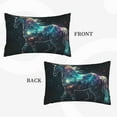 thumbnail image 6 of ZNDUO Rectangular Plush Cushion Cover, Galactic Unicorn Pattern Non-Pilling Hidden Zip Bedroom Sofa Pillowcases, 16"x24", 6 of 8