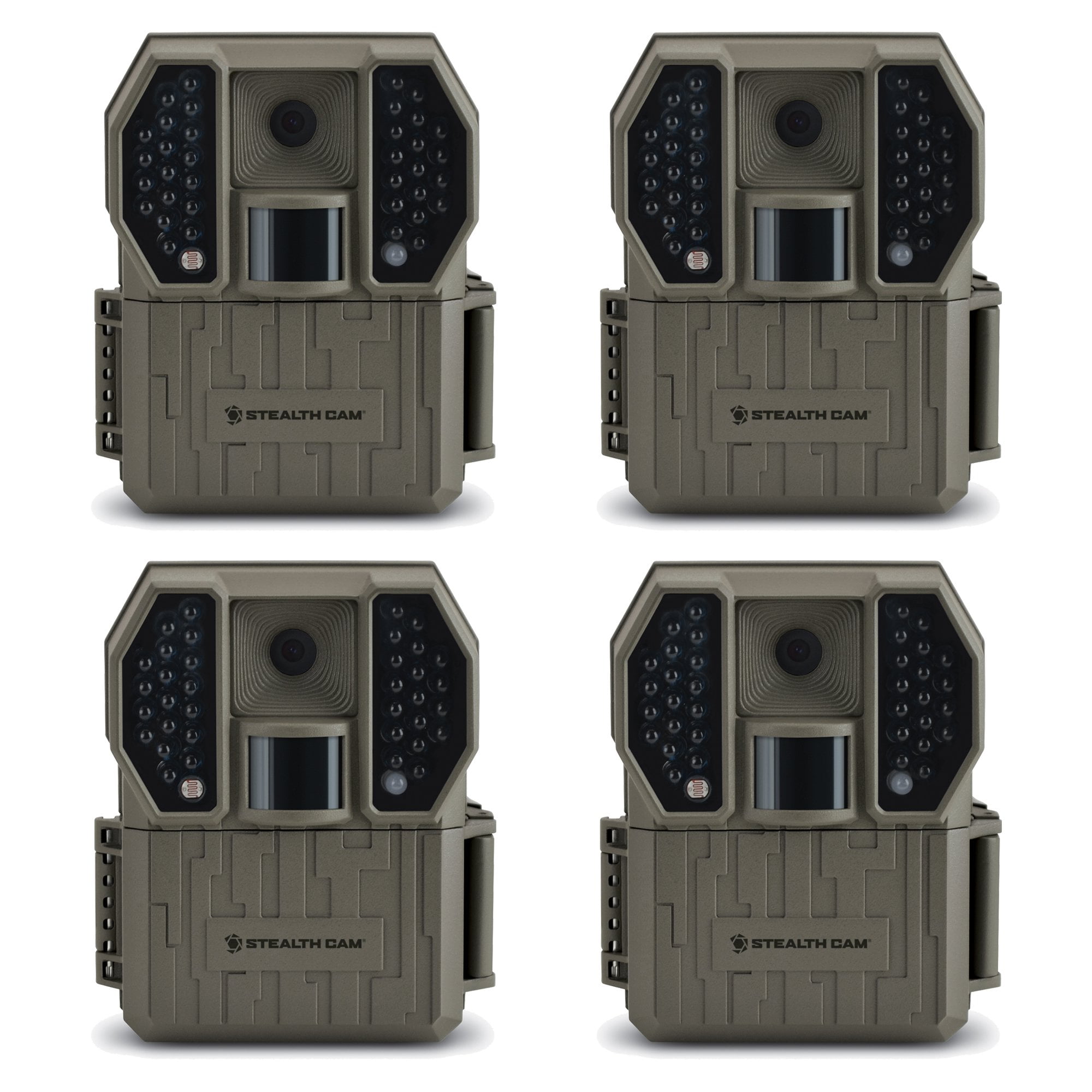 Restored Stealth Cam 8MP 80' Range Game Camera, 4 Pack