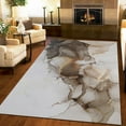 thumbnail image 2 of Brown Gold Ink Marble Area Rug, Luxurious Gilt Texture Indoor Rugs, With Anti-Slip Backing Washable Large Carpet For Living Room Bedroom Kitchen Entryway Floor Mat, 2 of 7