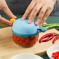 thumbnail image 4 of Bewildely Picadora de ajo, trituradora inalámbrica de adsorción, trituradora portátil de acero inoxidable, trituradora de condimentos de mano Cocina y Comedor cielo azul, 4 of 6