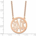 thumbnail image 3 of Ss/Rose Plated Sterling Silver/ Rose-Plated Small Circle Monogram Necklace (18 X 25) Made In United States -Jewelry By Sweet Pea, 3 of 6