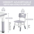thumbnail image 4 of DOREROOM Toddler Table and Chairs Set for 4, 47.2''L x 23.6''W Kids Study Table and Chair Set, Height-Adjustable, Graffiti Desktop, Children Activity Table for Daycare, Classroom, Home, 4 of 8