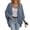 Blue, variant on jinghuiyue Women Long Sleeve Cardigans Casual Batwing Sleeve Knitted Coat Loose Open Front Sweater Outwear M