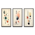 thumbnail image 2 of Designart "Vintage Abstract Desire in Knowing II" Modern Geometric Framed Wall Art Set Of 3 - Blue Abstract Frame Gallery Wall Set For Home Decor, 2 of 6