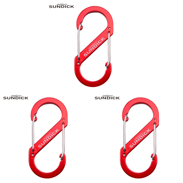 Hebilla Montañismo en Forma S Mochila Acero Mosquetón Escalada () Rojo