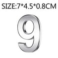 thumbnail image 6 of 3 Inch 3D Mailbox Numbers, Self Adhesive Waterproof House Numbers, DIY Address Numbers Sign, Number Stickers for Apartment, Home, Office, Hotel, Door, Room (Silver, Number 9), 6 of 6