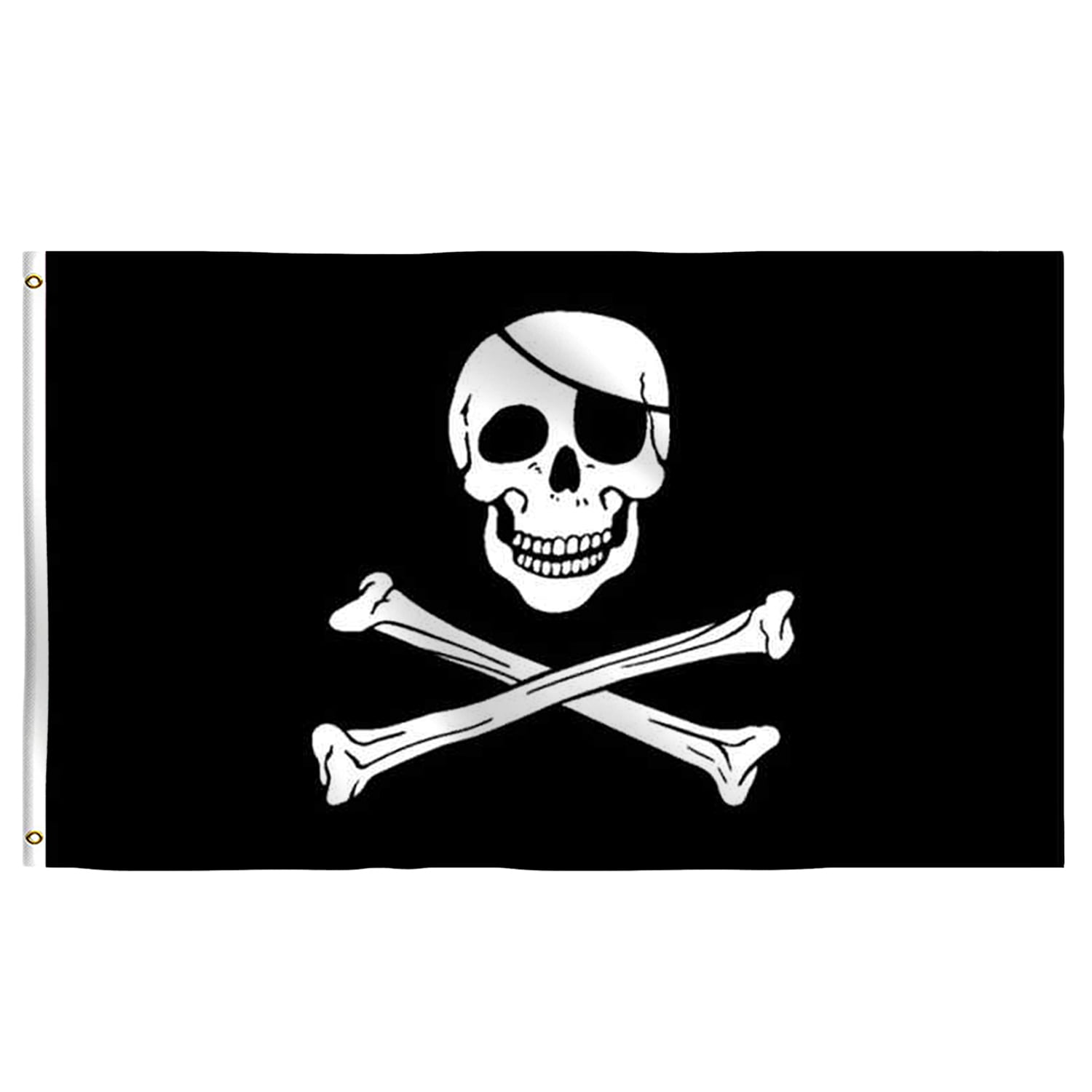 Red Bandana Pirate Flag 2x3ft Jolly Roger Flag Skull & Crossbones Eye Patch Flag 