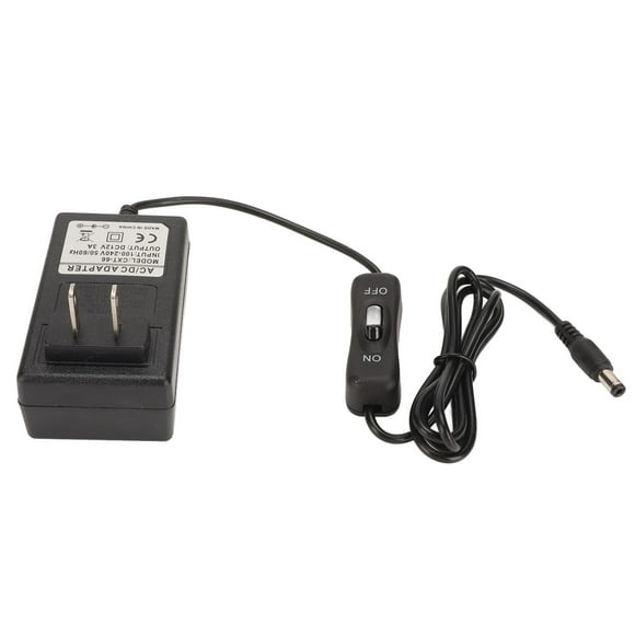 DC Power Supply Adapter, 12V Power Adapter Universal Stability Portable 100-240V for DC Equipment US Plug 12V 3A 36W