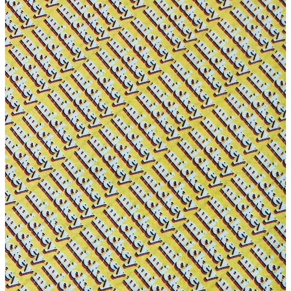 Disney It's A Mickey Thing Yellow 100% Cotton Fabric Sold by The Yard